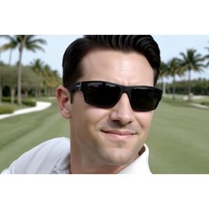 Sport Polarized Sunglasses Dark Black Lens Cycling Running Mens Outdoor Shield‎